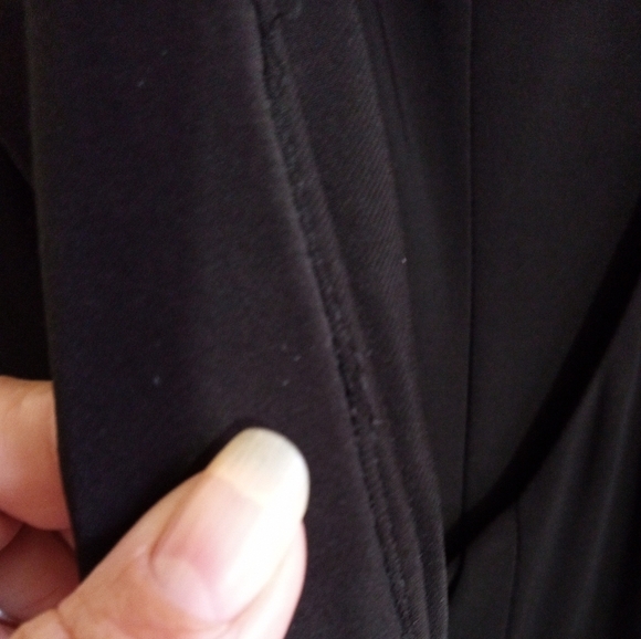 Lauren Ralph Lauren Dress black sleeveless surplice neckline bodycon midi dress - Picture 8 of 9